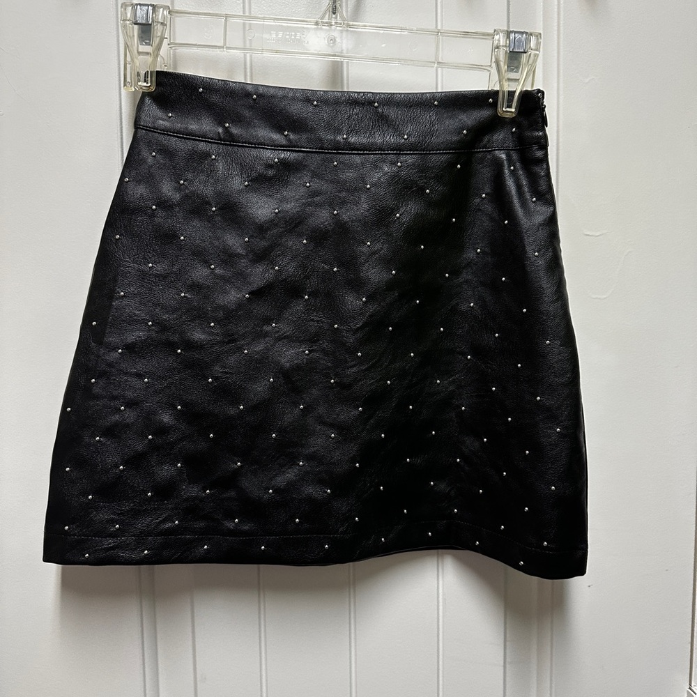 Altar'd State Black Mini Skirt with Silver Studs